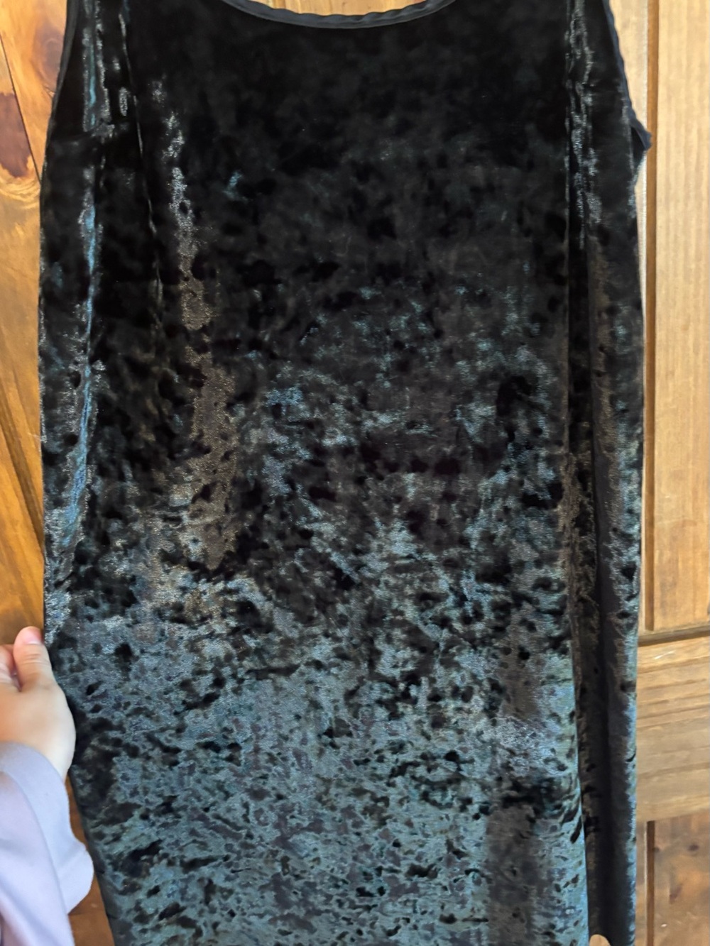 Vintage Y2K Victoria’s Secret Black Crushed Velvet Slip Dress Chemise M/L - Picture 5 of 15